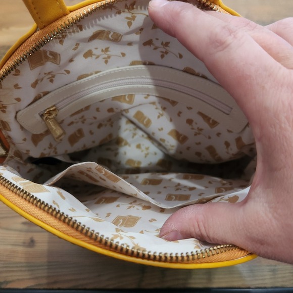 Loungefly Disney Beauty and the Beast Enchanted Rose mini Backpack Yellow - Picture 7 of 7